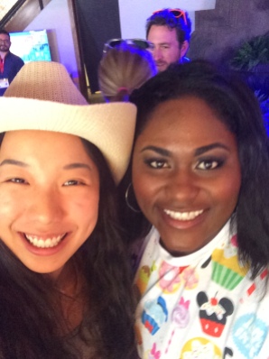 Nicole Fu and Danielle Brooks at the Samsung Blogger Lounge, SXSW 2015